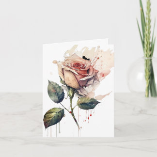 Blush Rose Love Card Tack Kort