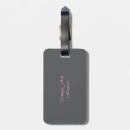 Blush Rose Luggage Tag — Lumina & Ash Collection Bagagebricka