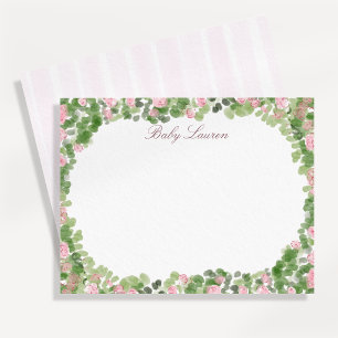 Blush Rosenträdgård Baby Shower Sjukort Inbjudningar