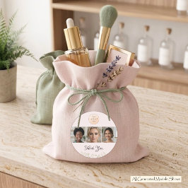 Blush Sage Lyx 3 Foto Portfolio Logo Smink Runt Klistermärke