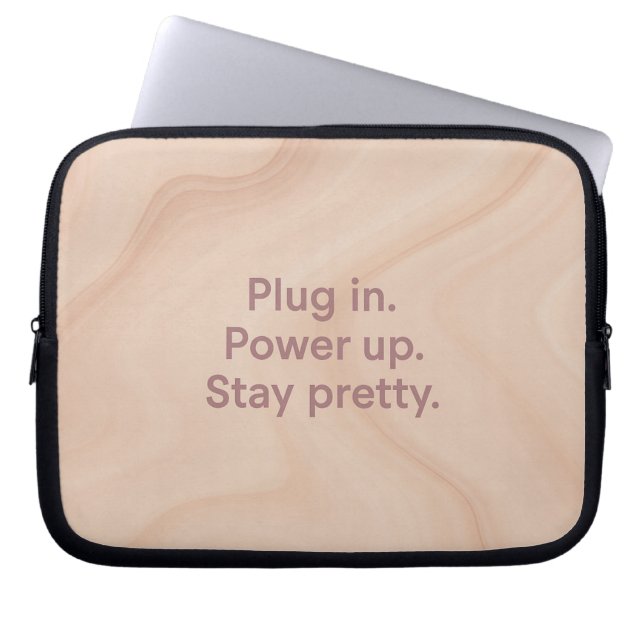 Blush & sand bärbar datorskydd Plug In AI-konst  Laptop Fodral (Framsidan)