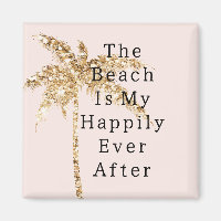 Blush Shell Glam Guld Glitter Palmträd