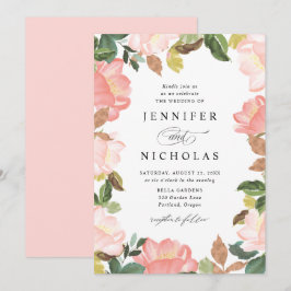 Blush Spring Floral | Bröllop Inbjudningar
