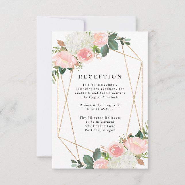Blush Spring Floral | Bröllopsinbjudan Kort (Framsida)