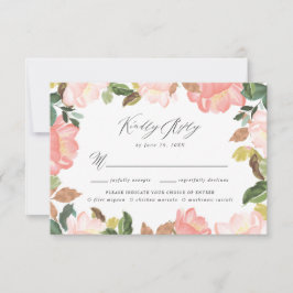 Blush Spring Floral | RSVP-kort med måltidsval OSA Kort