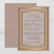 Blush Vintage Winter Holiday Wedding Invitations