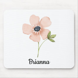 Blush Watercolor Blomster Namn Musmatta