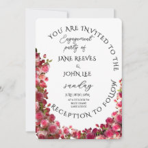 Blush Watercolor Floral Engagement Party