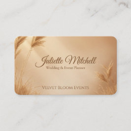 Blush Wheat Wedding & Event Planner Business Card Visitkort