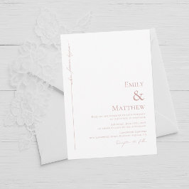 Blush Where Forever Begins Wedding Invitation Inbjudningar