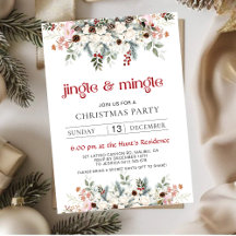 Blush Winter Floral Jingle & Mingle Julfest