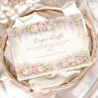 Blush Wisteria Och Rosenträdgård Blöja Lotteri