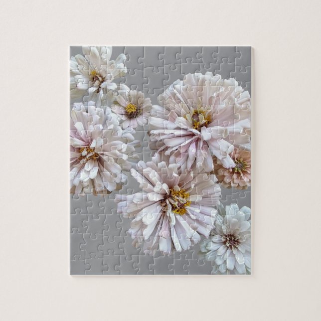 Blush Zinnia Puzzle Pussel (Vertikal)