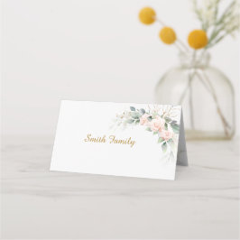 BlushFloralWedding-Ställe Holder-familjen Placeringskort