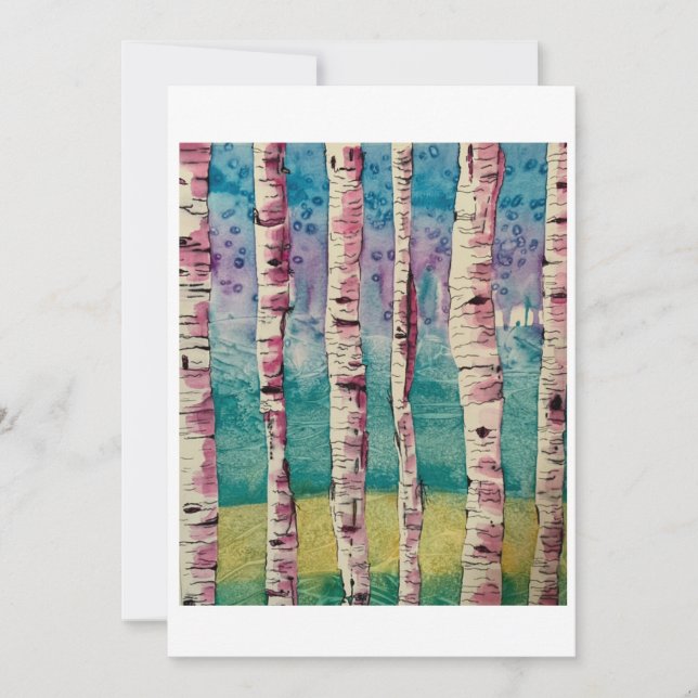 Blushing Birches, av Joyce Knight-Coyne Tack Kort (Framsida)