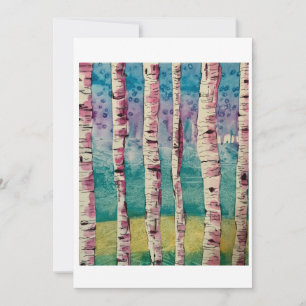 Blushing Birches, av Joyce Knight-Coyne Tack Kort