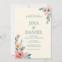 Blushing Bloom Inbjudningar