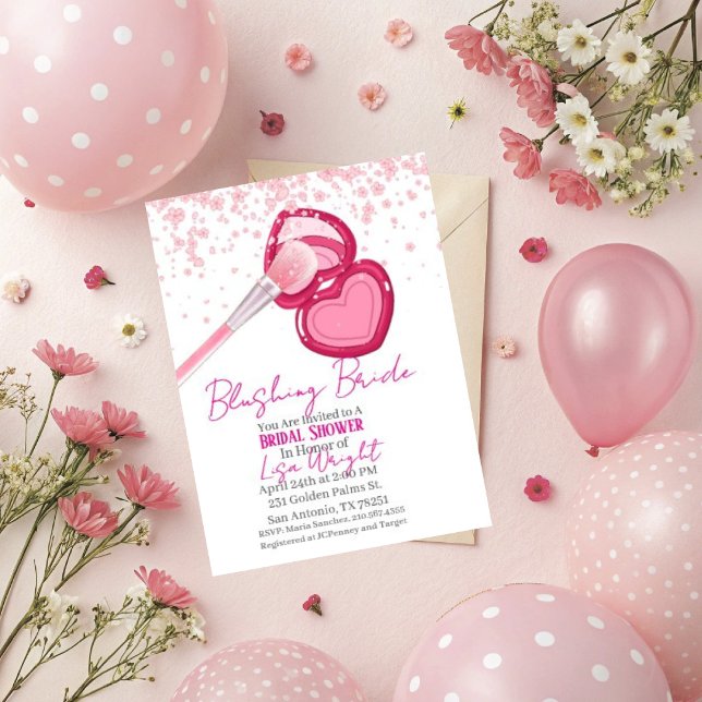 Blushing Bride Bridal Shower Invitation  Inbjudningar (Blushing Bride bridal shower invitation. )