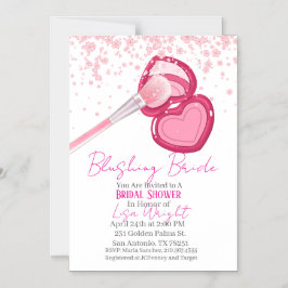 Blushing Bride Bridal Shower Invitation  Magnetisk Inbjudningskort