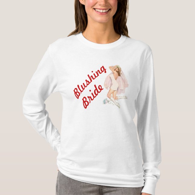 Blushing Bride Hoodie Tee Shirt (Framsida)