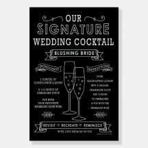 Blushing Bride Namnteckning Cocktail-tecken