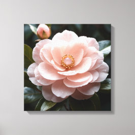 Blushing Camellia Adornment Canvastryck