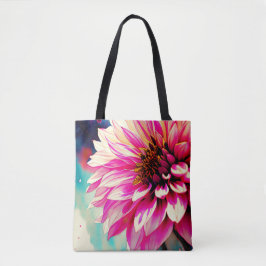 Blushing Dahlia Watercolor Elegance Tygkasse