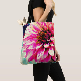 Blushing Dahlia Watercolor Elegance Tygkasse