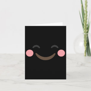 Blushing Emoticon Shirt Gult Halloween Kort