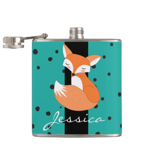 Blushing Fox och Dots Mönster Fickplunta