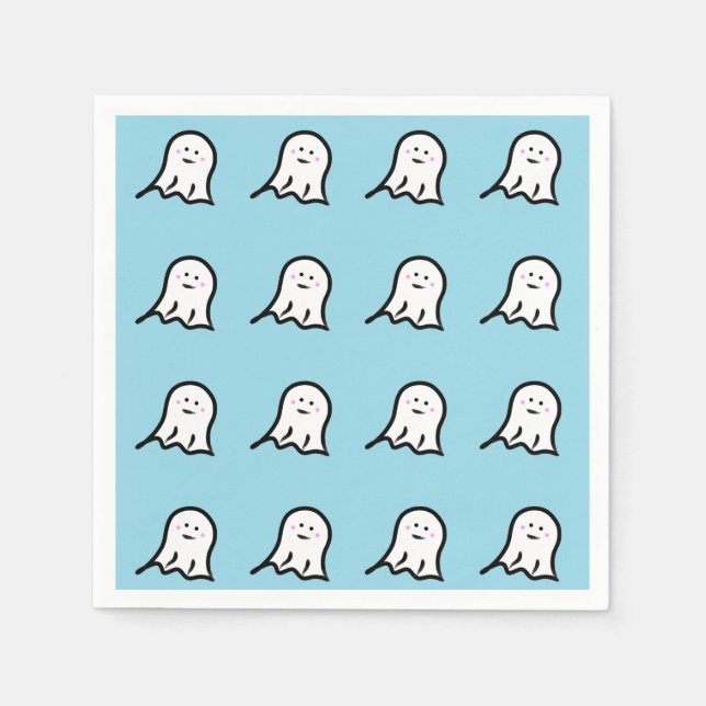 Blushing Ghost Cute Halloween Pappersservett (Framsidan)