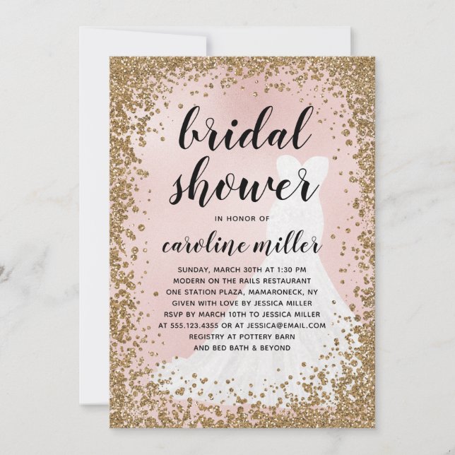 Blushing Glitter Bride Dress Möhippa (Framsida)