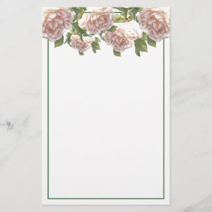 Blushing Ivory Peach Ro Brevpapper
