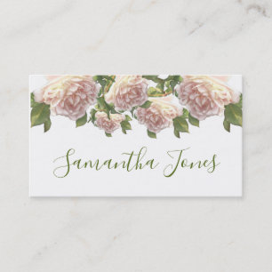 Blushing Ivory Peach Ro calligraphy-skript Visitkort