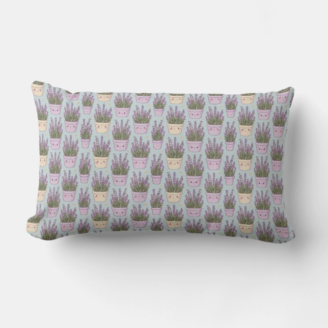 "Blushing Lavender & Butterfly Dreams" Lumbarkudde (Framsida)