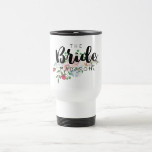 Blushing Ro Watercolor Blommigt Bröllop Bride Resemugg