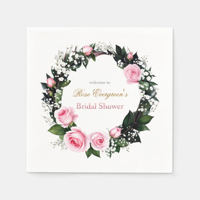 Blushing Romantik: Möhippan Rosa ros Pappersservett (Framsidan)