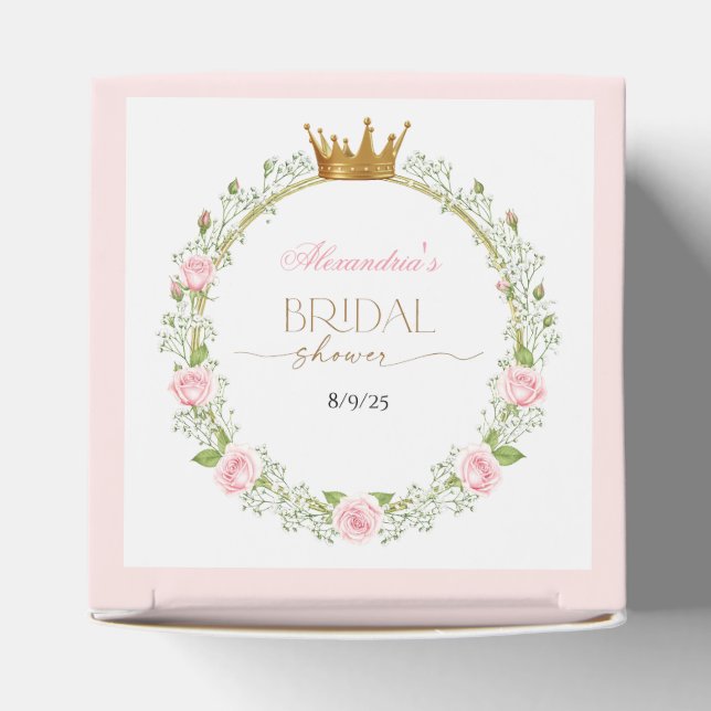 Blushing Romantik: Rosa ros & Baby's Breathe Presentaskar (Överdel)