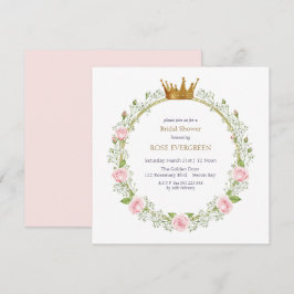 Blushing Romantik: Rosa ros och Baby Breathe Inbjudningar