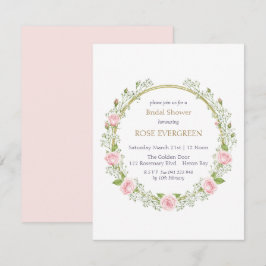 Blushing Romantik: Rosa ros och Baby Breathe Inbjudningar