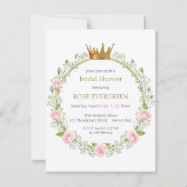 Blushing Romantik: Rosa ros och Baby Breathe Inbjudningar