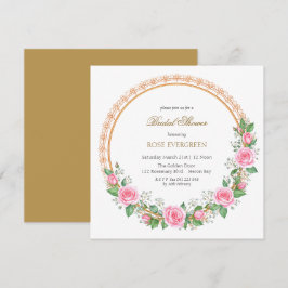 Blushing Romantik: Rosa ros och Baby's Breathe In Inbjudningar