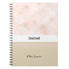 Blushing Rosa och Taupe Journal Anteckningsbok Med Spiral