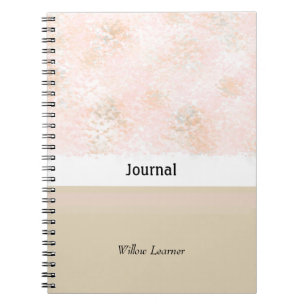 Blushing Rosa och Taupe Journal Anteckningsbok Med Spiral