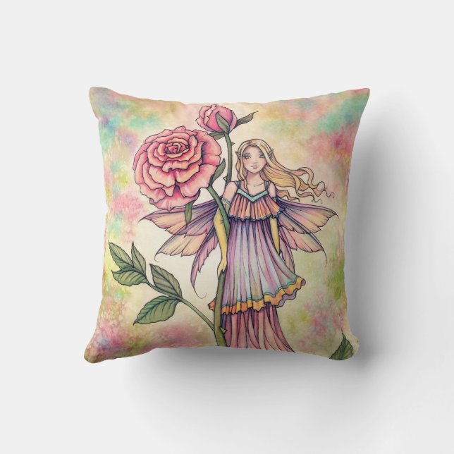 Blushing Rose Änglalakon av Molly Harrison Kudde (Baksida)