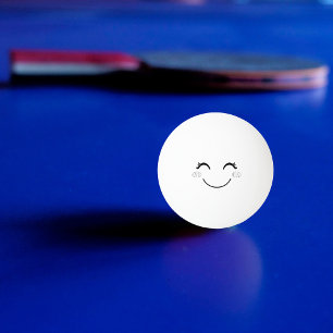 Blushing Smile Ansikte Ping Pong Boll