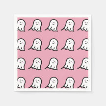 Blushing Spöken Cute Halloween Print