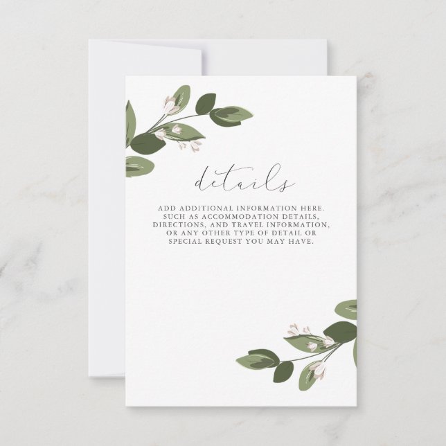 Blushing Sprigs Detaljer Inbjudningar (Framsida)