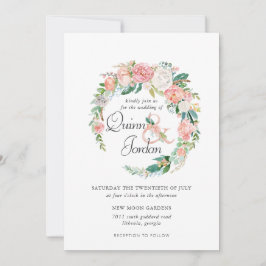 Blushing Summer | Inbjudan till blommigt för andni