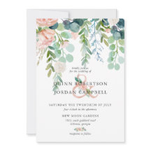 Blushing Summer | Vattenfärgning Blommigt Bröllop